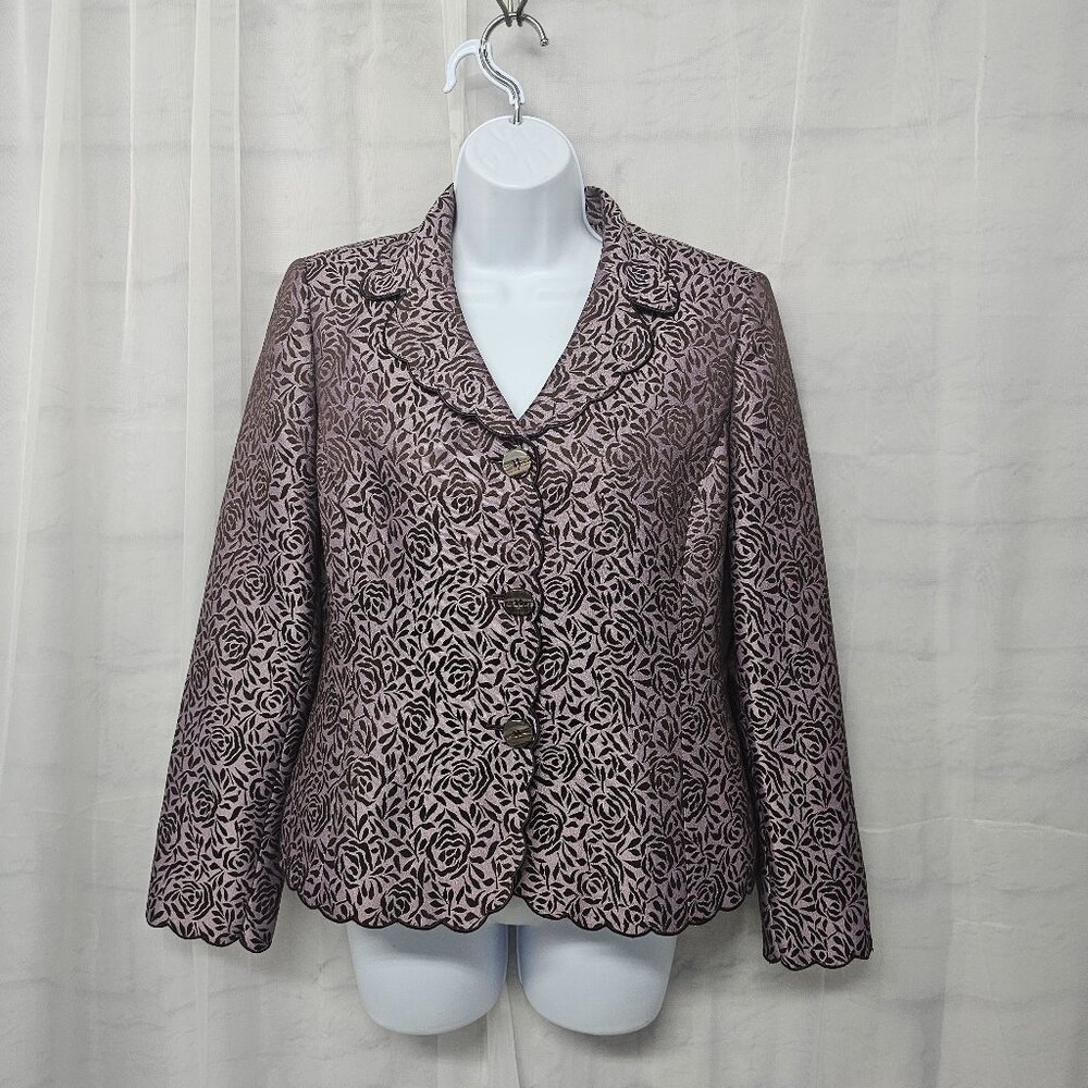 Le Suit Y2K Blazer Purple Coquette Goth Retro Sateen Whimsigoth 8P